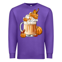 Purple Fall Coffee Premium Sweatshirt - FaDigitalArtStudio