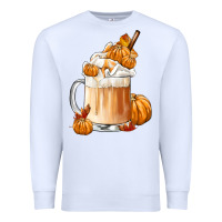 White Fall Coffee Premium Sweatshirt - FaDigitalArtStudio