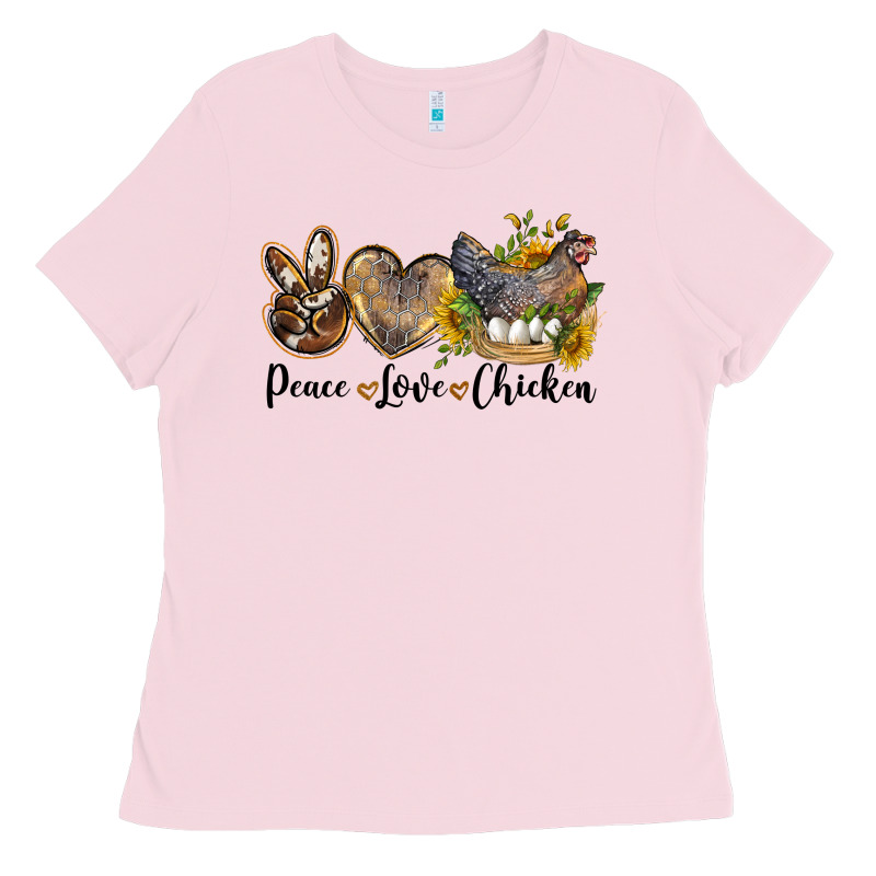 Western Peace Love Chickens Ladies Tee by LillyAllenDesigns | Teevron