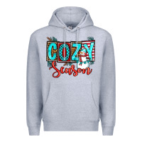 Heather Grey cozy season Premium Hoodie - OliviaCreatesArt