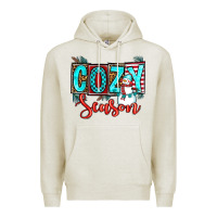 Oatmeal Heather cozy season Premium Hoodie - OliviaCreatesArt