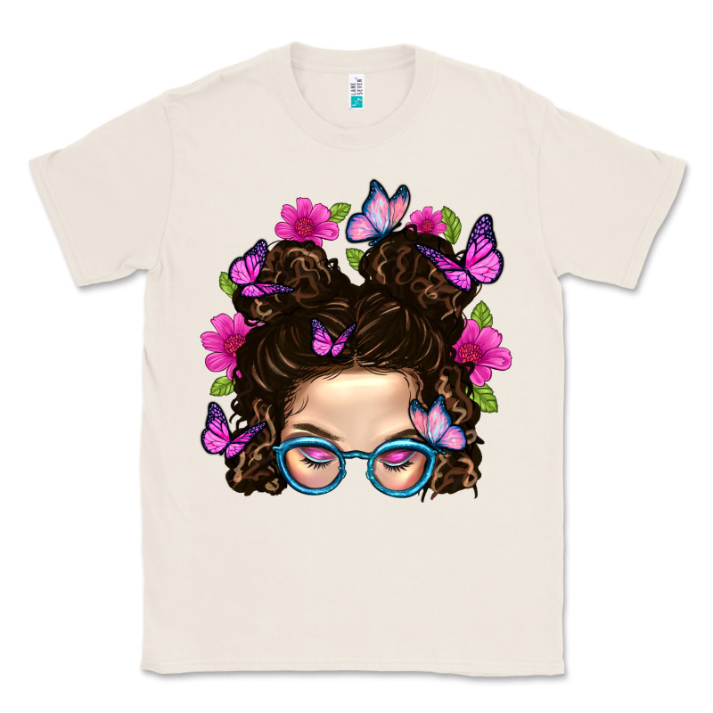 Messy Bun Mom With Butterfly Classic Tee by BundleAndBundleShop | Teevron
