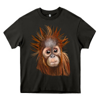 Asphalt baby orangutan Heavy Core Tee - LillyAllenDesigns