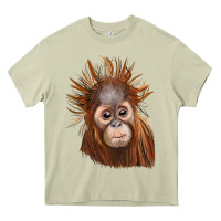 Mossy baby orangutan Heavy Core Tee - LillyAllenDesigns