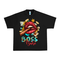 Black Western Boss Babe Cigar Lip Urban Heavy Tee - BundleAndBundleShop