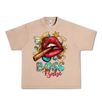 Burro Western Boss Babe Cigar Lip Urban Heavy Tee - BundleAndBundleShop
