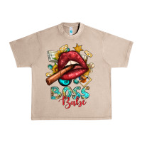 French Oak Western Boss Babe Cigar Lip Urban Heavy Tee - BundleAndBundleShop