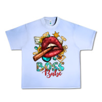 Grape Ice Western Boss Babe Cigar Lip Urban Heavy Tee - BundleAndBundleShop