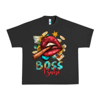 Pigment Black Western Boss Babe Cigar Lip Urban Heavy Tee - BundleAndBundleShop