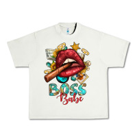 Pistachio Western Boss Babe Cigar Lip Urban Heavy Tee - BundleAndBundleShop