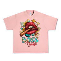 Salmon Western Boss Babe Cigar Lip Urban Heavy Tee - BundleAndBundleShop
