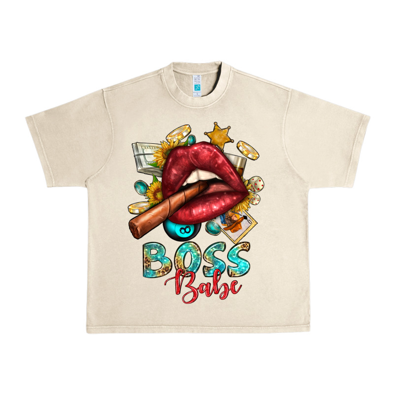 Western Boss Babe Cigar Lip Urban Heavy Tee by BundleAndBundleShop | Teevron