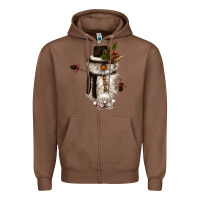 Chestnut snowman gnome Zipper Hoodie - CowGirlArtShop