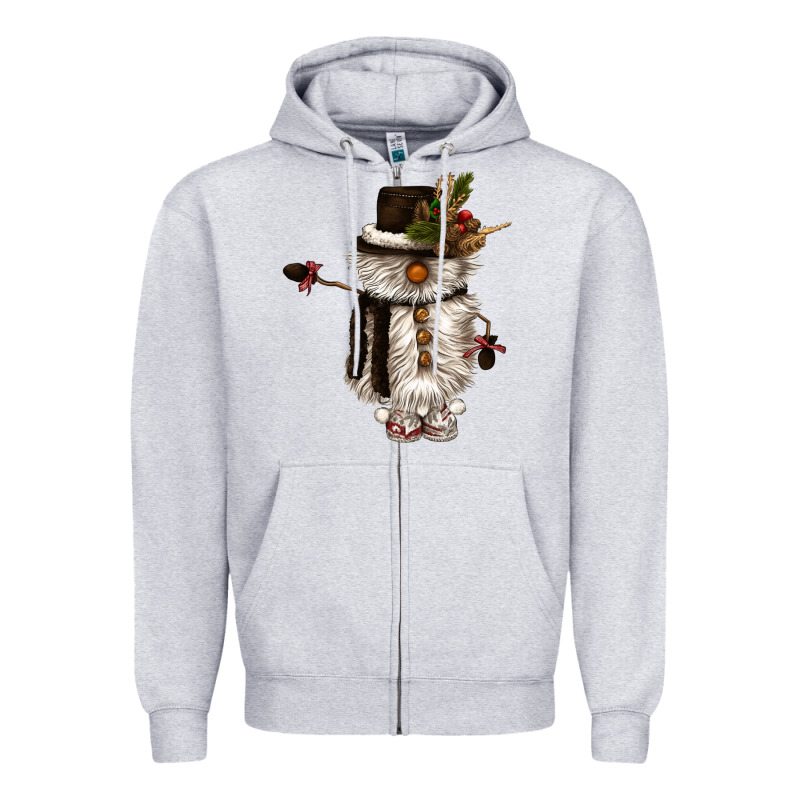 Snowman Gnome Zipper Hoodie by CowGirlArtShop | Teevron