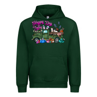 Forest Green happy easter day truck Urban Hoodie - CowhideDigitalArt