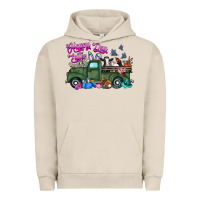 Pigment French Oak happy easter day truck Urban Hoodie - CowhideDigitalArt