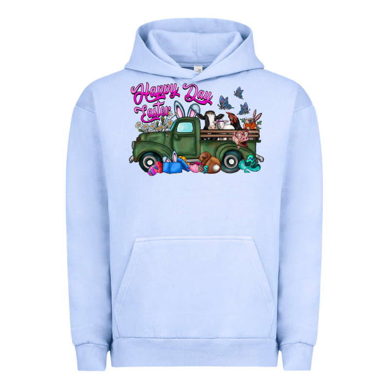 Happy Easter Day Truck Urban Hoodie by CowhideDigitalArt | Teevron