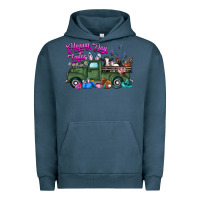 Pigment Midnight Navy happy easter day truck Urban Hoodie - CowhideDigitalArt