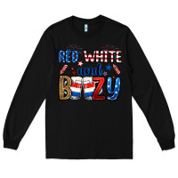 Black red white and boozy Long Sleeve Tee - RanaPortraitStore