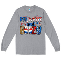 Heather Grey red white and boozy Long Sleeve Tee - RanaPortraitStore