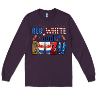 Plum red white and boozy Long Sleeve Tee - RanaPortraitStore