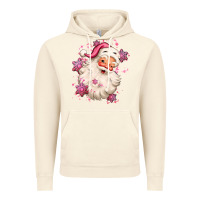 Vintage Artic pink christmas santa claus Vintage Hoodie - MaliasSmallBusiness