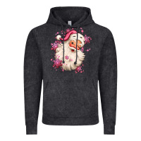 Vintage Black pink christmas santa claus Vintage Hoodie - MaliasSmallBusiness