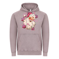 Vintage Zinc pink christmas santa claus Vintage Hoodie - MaliasSmallBusiness