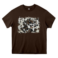 Chocolate Brown cowhide background Heavy Core Tee - BarkalooDesign