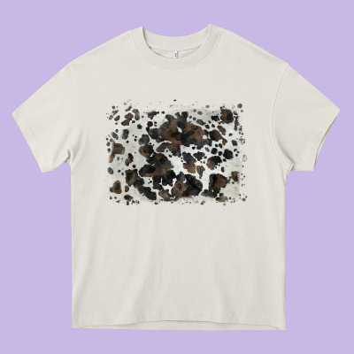 Cowhide Background Heavy Core Tee Designed By Barkaloodesign