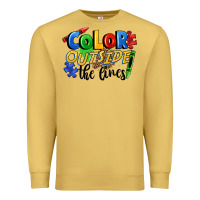 Antique Gold Color outside the lines Premium Sweatshirt - FaDigitalArtStudio