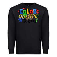 Black Color outside the lines Premium Sweatshirt - FaDigitalArtStudio