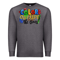 Charcoal Heather Color outside the lines Premium Sweatshirt - FaDigitalArtStudio