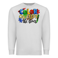 Dove Grey Color outside the lines Premium Sweatshirt - FaDigitalArtStudio