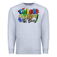Heather Grey Color outside the lines Premium Sweatshirt - FaDigitalArtStudio