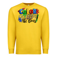 Lemon Color outside the lines Premium Sweatshirt - FaDigitalArtStudio