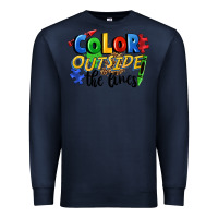 Navy Color outside the lines Premium Sweatshirt - FaDigitalArtStudio