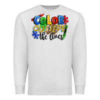 Oatmeal Heather Color outside the lines Premium Sweatshirt - FaDigitalArtStudio