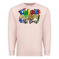 Pale Pink Color outside the lines Premium Sweatshirt - FaDigitalArtStudio