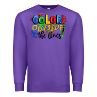 Purple Color outside the lines Premium Sweatshirt - FaDigitalArtStudio
