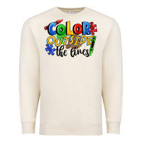 Sandshell Color outside the lines Premium Sweatshirt - FaDigitalArtStudio