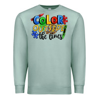 Seafoam Color outside the lines Premium Sweatshirt - FaDigitalArtStudio