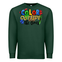 Sports Green Color outside the lines Premium Sweatshirt - FaDigitalArtStudio