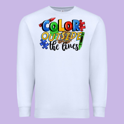 Color Outside The Lines Premium Sweatshirt Designed By Fadigitalartstudio