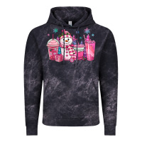 Cloud Black pink christmas snowman coffee cups Vintage Hoodie - MaliasSmallBusiness