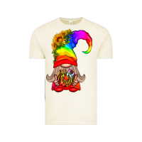 Vintage Arctic LGBTQ+ Pride Gnome With Donut Vintage Tee - BundleAndBundleShop