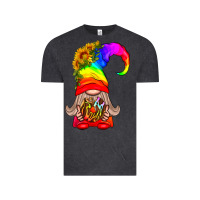 Vintage Black LGBTQ+ Pride Gnome With Donut Vintage Tee - BundleAndBundleShop