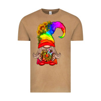 Vintage Camel LGBTQ+ Pride Gnome With Donut Vintage Tee - BundleAndBundleShop