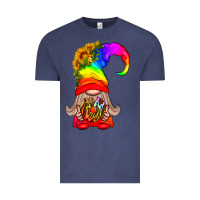 Vintage Denim LGBTQ+ Pride Gnome With Donut Vintage Tee - BundleAndBundleShop