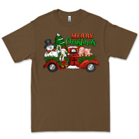 Cacao merry christmas snowman and farm animals truck Premium Tee - Jasminsmagicworld